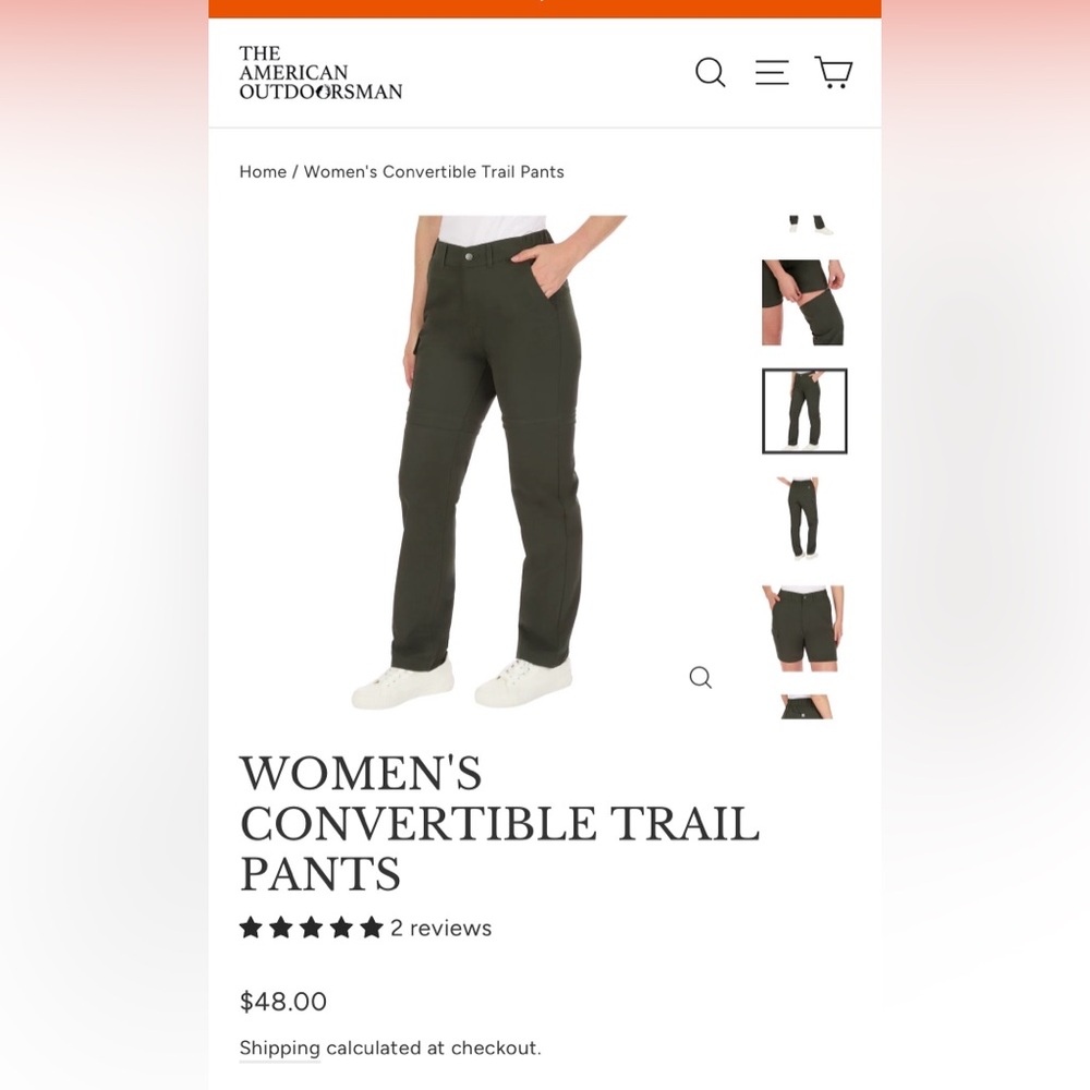 The American Outdoorsman for Women Convertible Trail Pants Hiking Pants